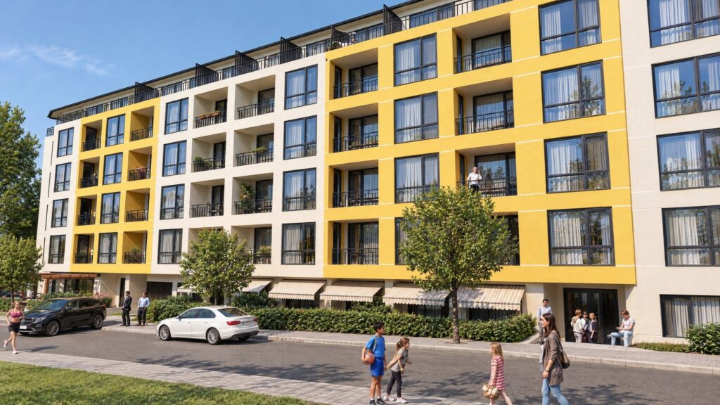 Комплекс Helena Park, Студентски град – визуализация, сутрин
