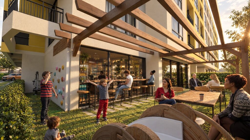 Комплекс Helena Park, Студентски град – визуализация, златен час