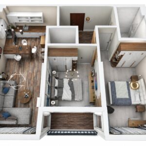 Комплекс Хелена Парк – 3D план на апартамент