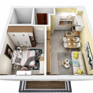 Комплекс Хелена Парк – 3D план на апартамент