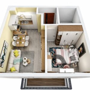 Комплекс Хелена Парк – 3D план на апартамент